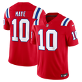 New England Patriots Drake Maye Red Alternate Vapor F.U.S.E. Stitched Limited Jersey product image 1, provided for visual