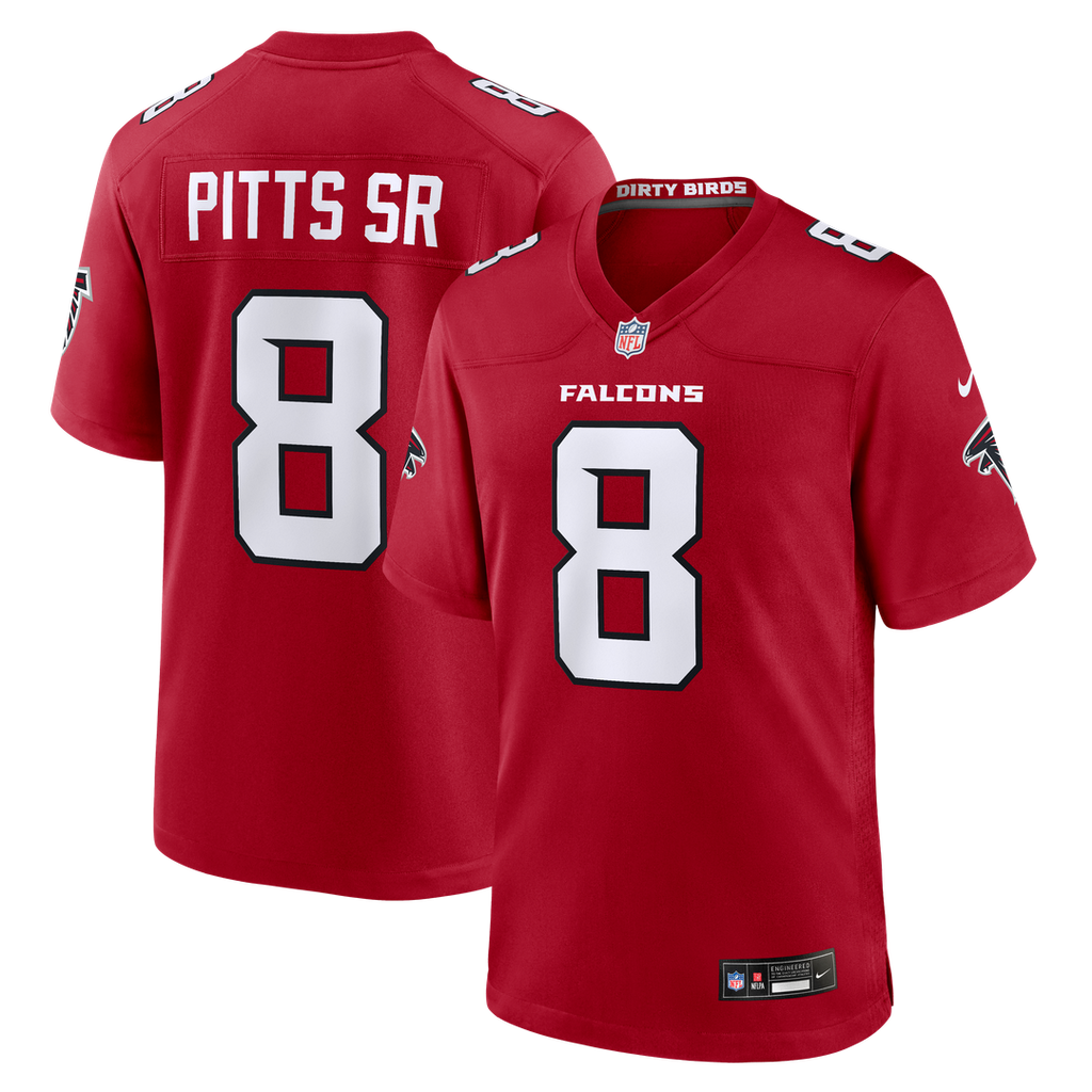 Atlanta Falcons Kyle Pitts Sr. Black Alternate Game Jersey product image 7, provided for visual reference and product detail