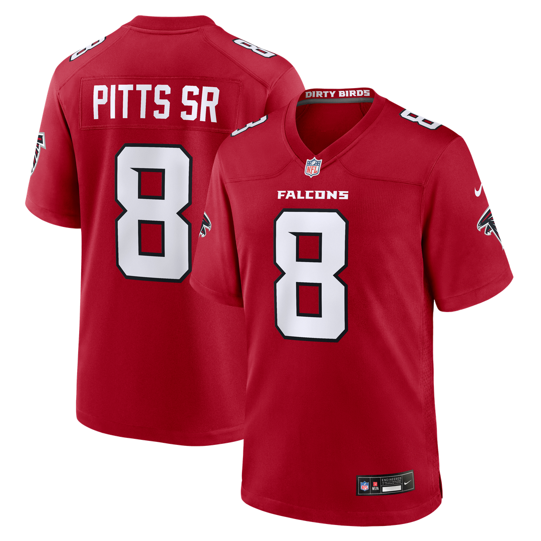 Atlanta Falcons Kyle Pitts Sr. Black Alternate Game Jersey product image 7, provided for visual reference and product detail