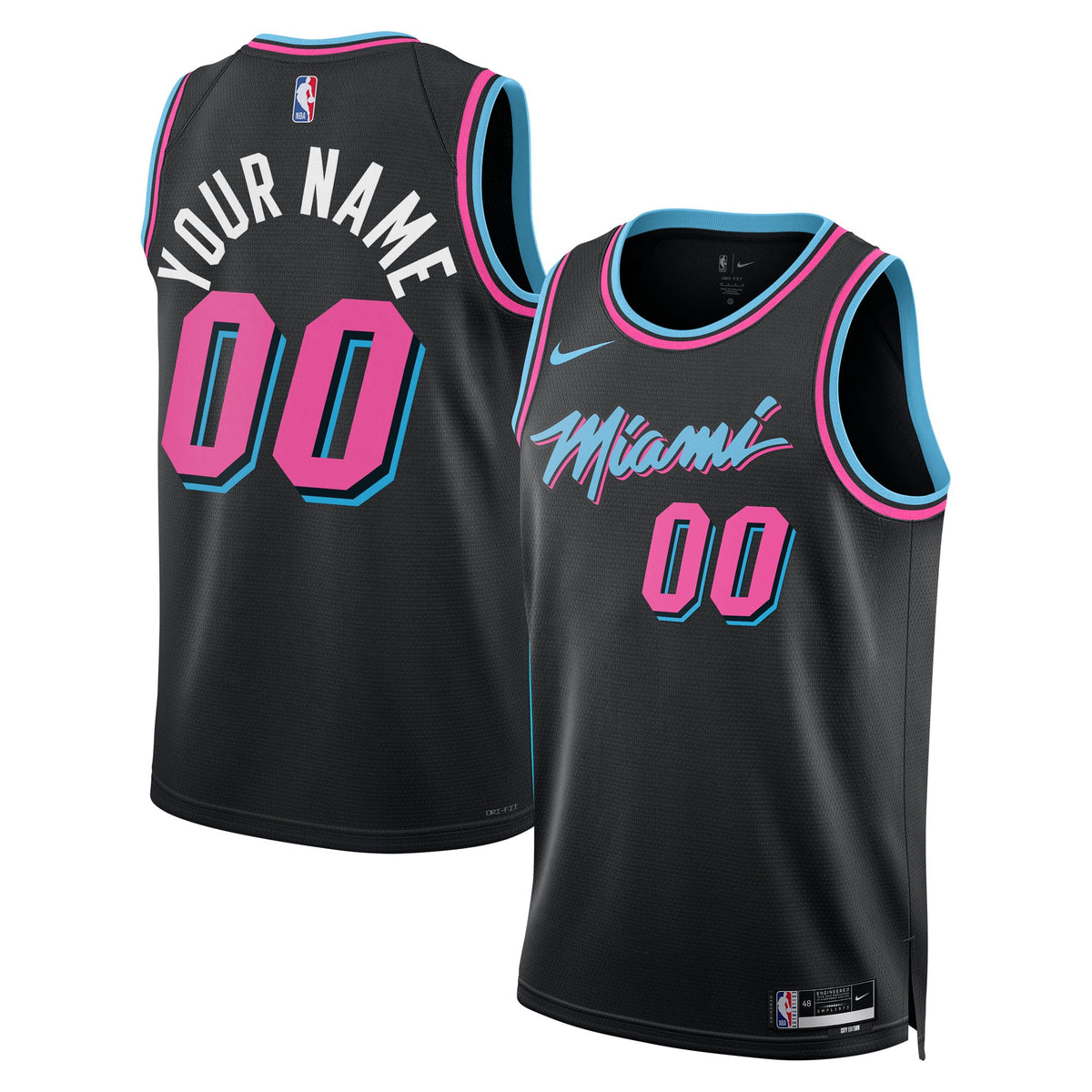 Miami Heat 2025/26 City Edition Swingman Basketball Jersey - Custom - Unisex product image 1, provided for visual reference
