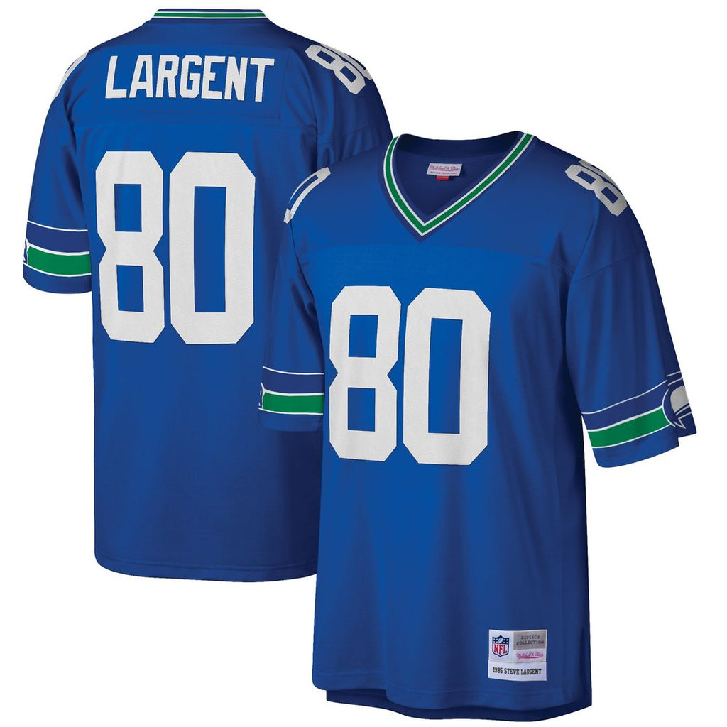 Seattle Seahawks Steve Largent Royal Big & Tall 1985 Retired Player Replica Jersey product image 1, provided for visual