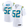 Los Angeles Chargers Khalil Mack White Game Jersey product image 1, provided for visual reference and product detail review