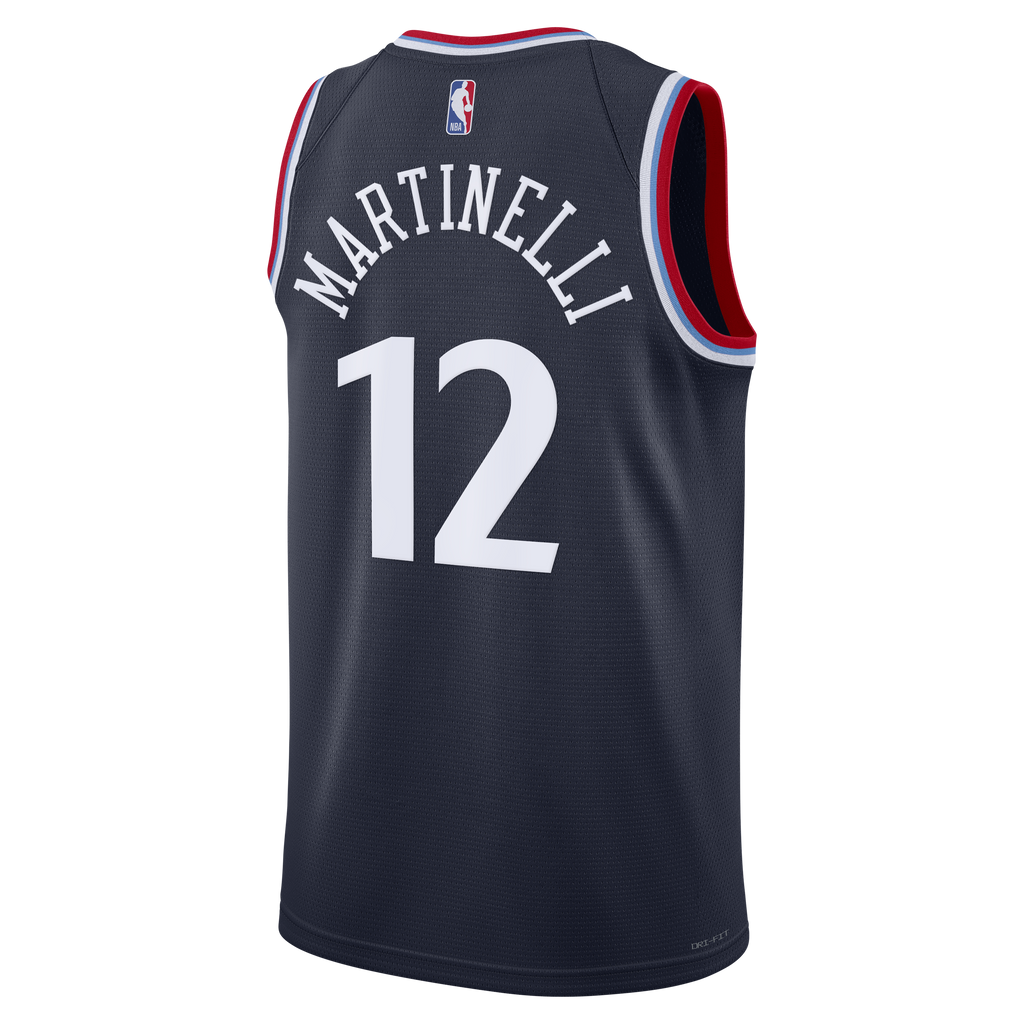 Nick Martinelli Los Angeles Clippers Icon Edition Replica Swingman Jersey - Navy - Unisex product image 4, provided for