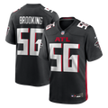 Atlanta Falcons Keith Brooking Black Game Retired Player Jersey product image 1, provided for visual reference and product