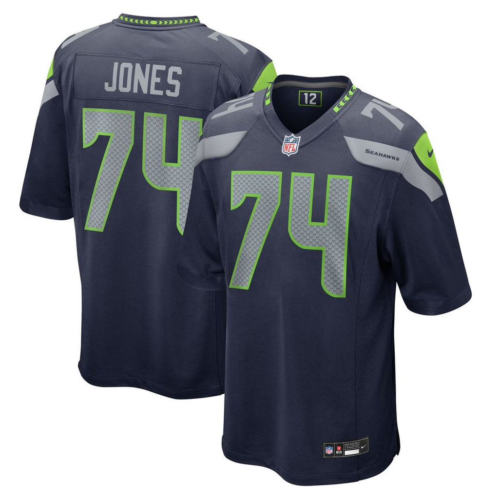 Seattle Seahawks Josh Jones College Navy Team Game Jersey product image 1, provided for visual reference and product detail