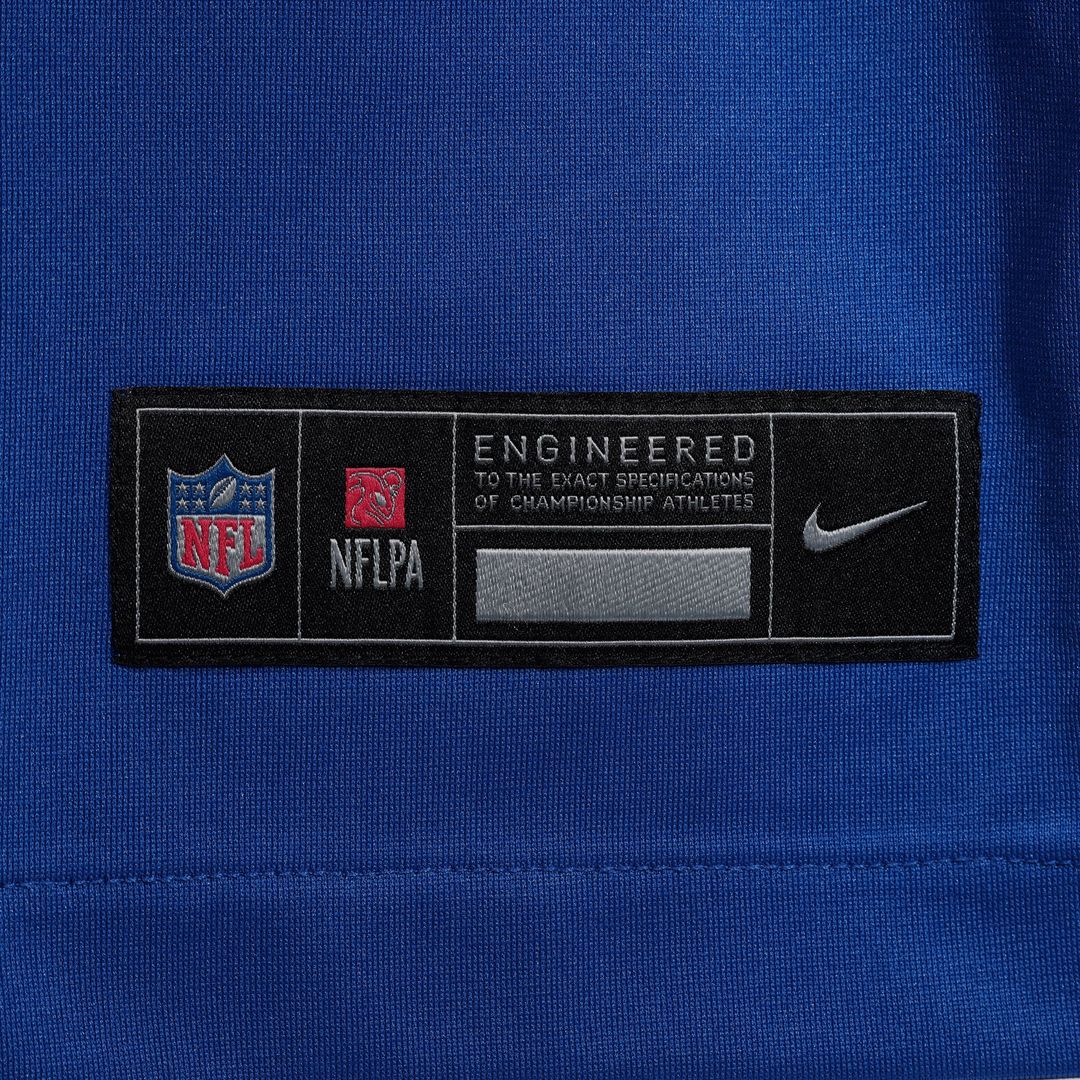 New York Giants Russell Wilson Royal Game Jersey product image 6, provided for visual reference and product detail review