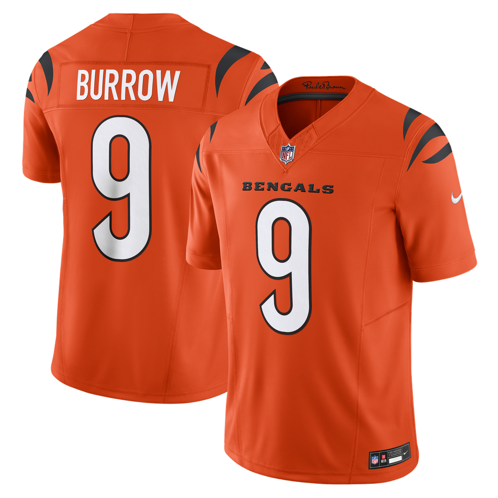 Cincinnati Bengals Joe Burrow Orange Vapor F.U.S.E. Limited Jersey product image 4, provided for visual reference and