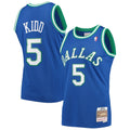 Jason Kidd Blue Dallas Mavericks 1994 - 95 Hardwood Classics Swingman Player Basketball Jersey product image 1, provided for