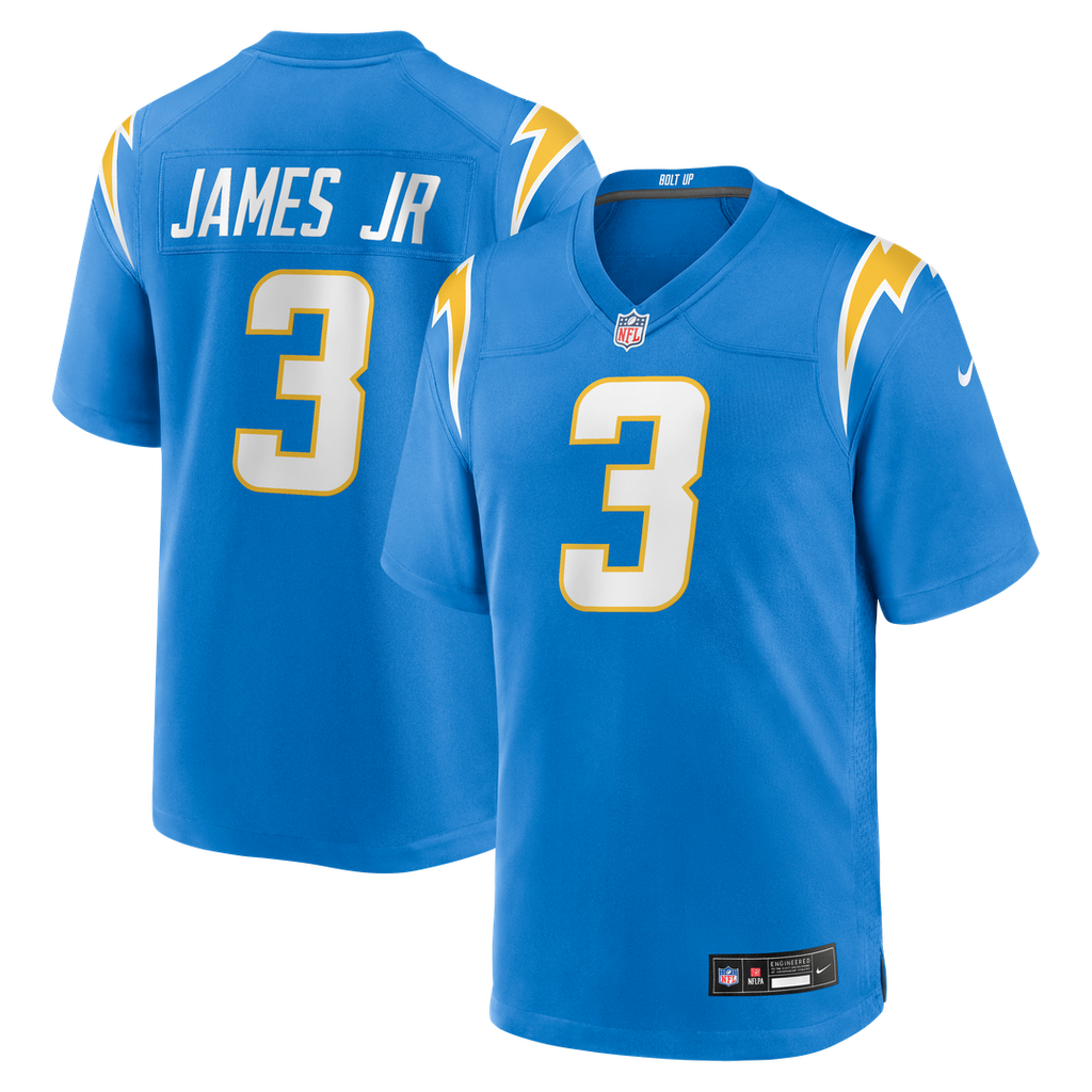 Los Angeles Chargers Derwin James Jr. Powder Blue Game Jersey product image 1, provided for visual reference and product