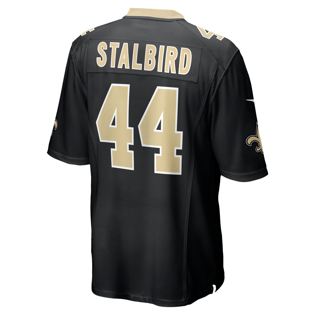 New Orleans Saints Isaiah Stalbird Black Team Game Jersey product image 3, provided for visual reference and product detail