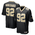 New Orleans Saints Davon Godchaux Black Team Game Jersey product image 1, provided for visual reference and product detail