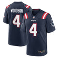 New England Patriots Craig Woodson Navy Team Game Jersey product image 1, provided for visual reference and product detail