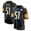 Pittsburgh Steelers Nick Herbig Black Game Jersey product image 1, provided for visual reference and product detail review