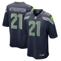 Seattle Seahawks Devon Witherspoon College Navy Game Jersey product image 1, provided for visual reference and product