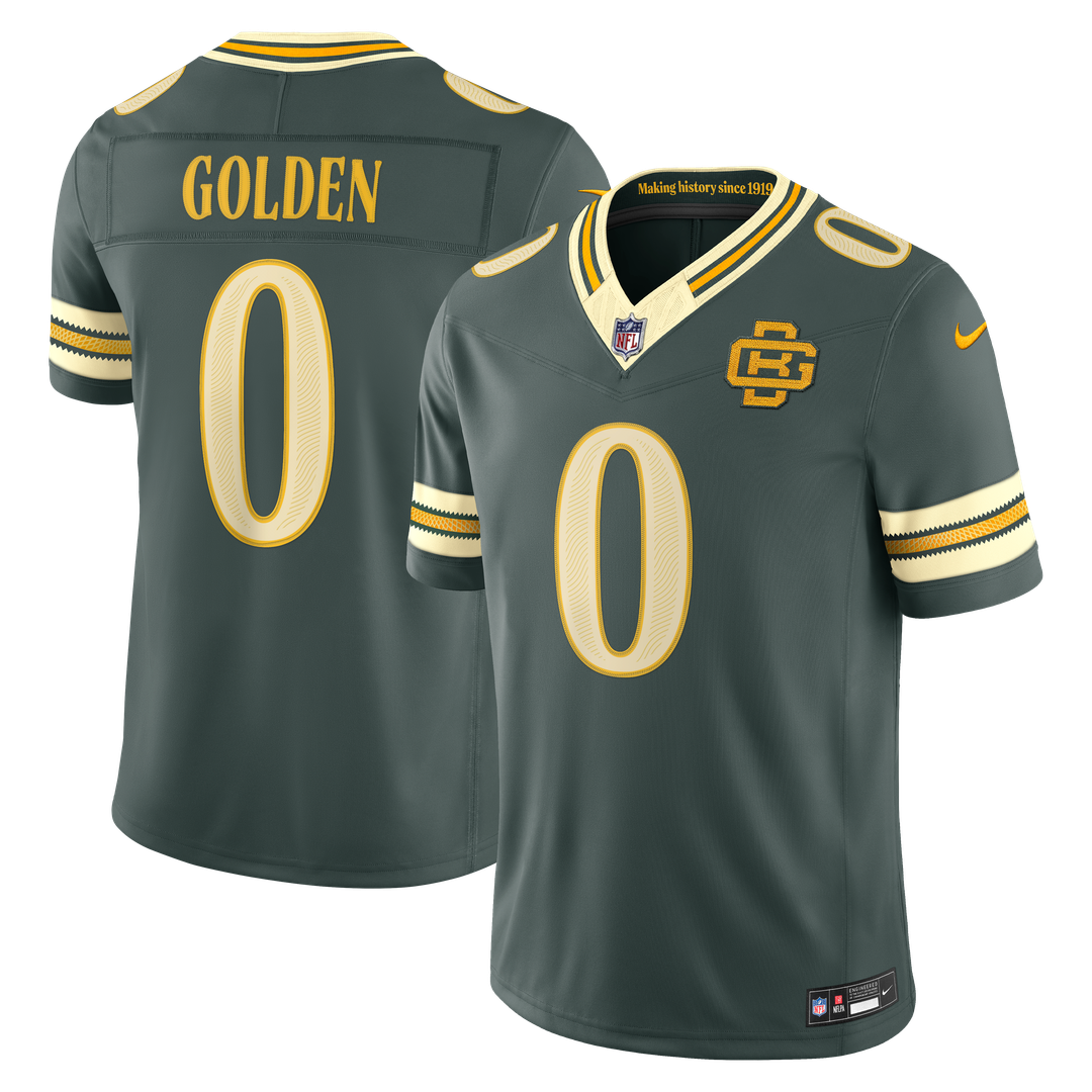 Green Bay Packers Matthew Golden Green 2026 Rivalries Collection Stitched Limited Jersey product image 1, provided for