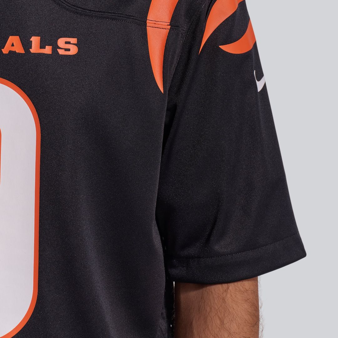 Cincinnati Bengals Joe Burrow Black Player Game Jersey product image 13, provided for visual reference and product detail