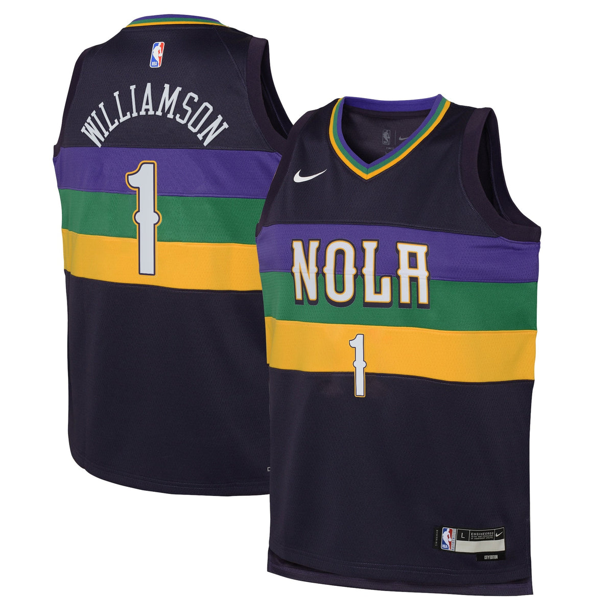Zion Williamson New Orleans Pelicans City Edition Swingman Jersey - Purple - Youth product image 1, provided for visual