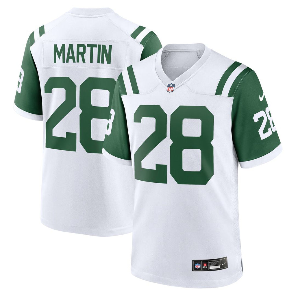 New York Jets Curtis Martin White Retired Player Alternate Game Jersey product image 1, provided for visual reference and