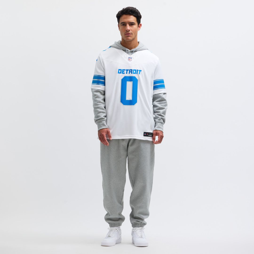 Detroit Lions Jahmyr Gibbs White Vapor F.U.S.E. Limited Jersey product image 6, provided for visual reference and product