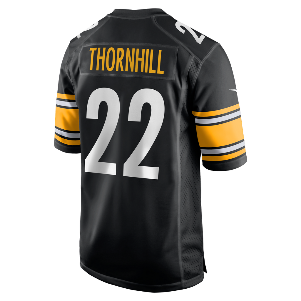 Pittsburgh Steelers Juan Thornhill Black Team Game Jersey product image 3, provided for visual reference and product detail