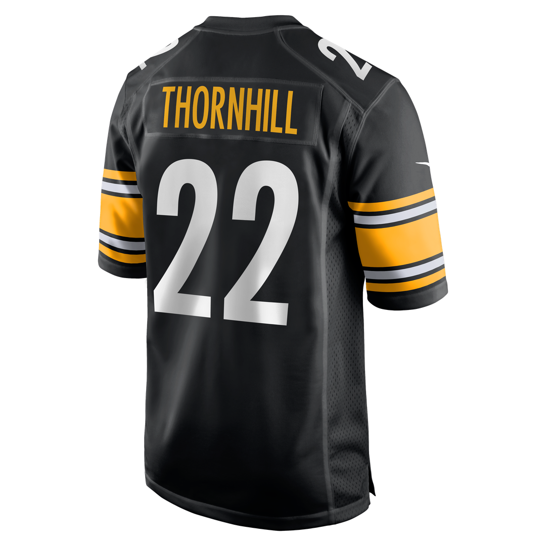 Pittsburgh Steelers Juan Thornhill Black Team Game Jersey product image 3, provided for visual reference and product detail