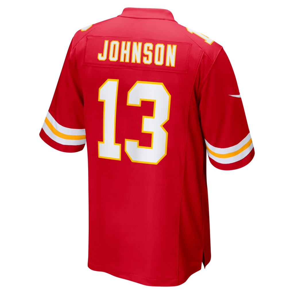 Kansas City Chiefs Nazeeh Johnson Red Game Player Jersey product image 3, provided for visual reference and product detail