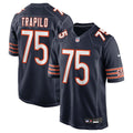 Chicago Bears Ozzy Trapilo Navy Team Game Jersey product image 1, provided for visual reference and product detail review