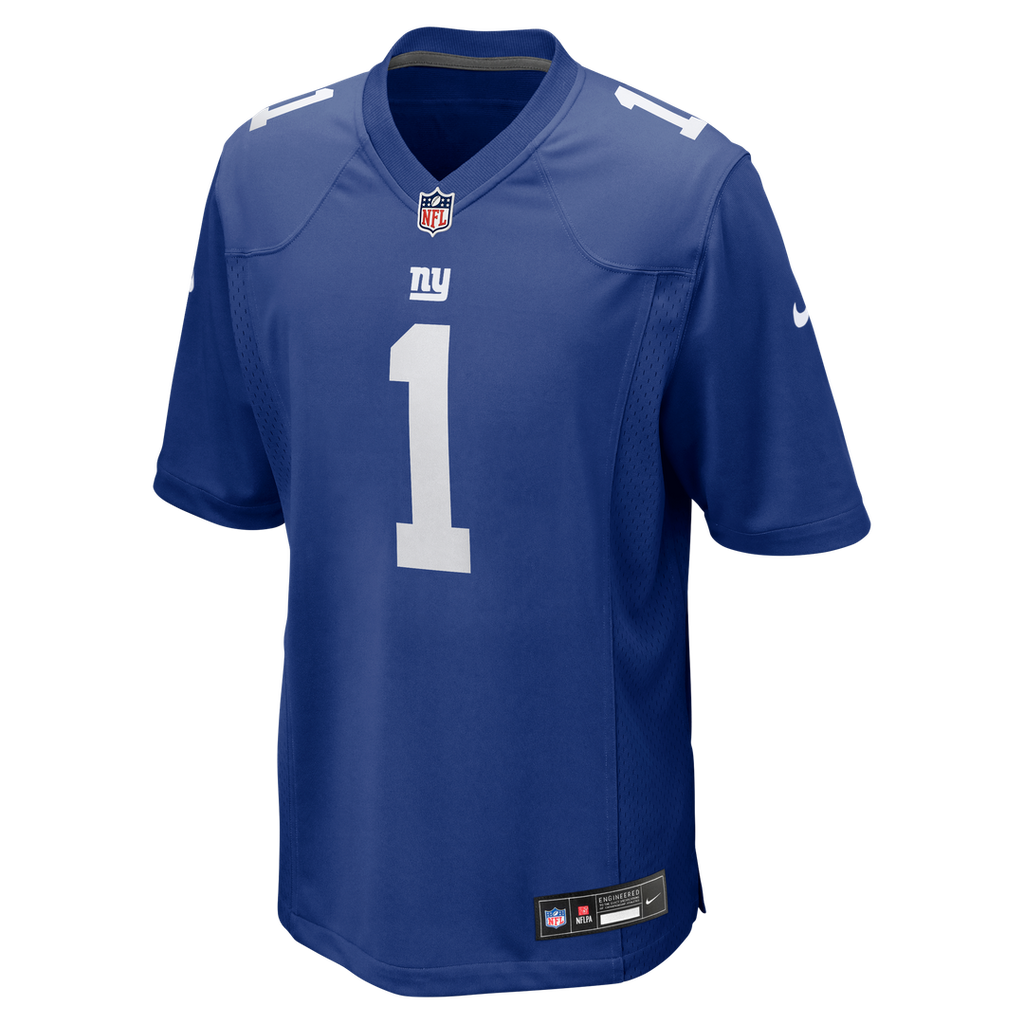 New York Giants Malik Nabers Royal Player Game Jersey product image 2, provided for visual reference and product detail