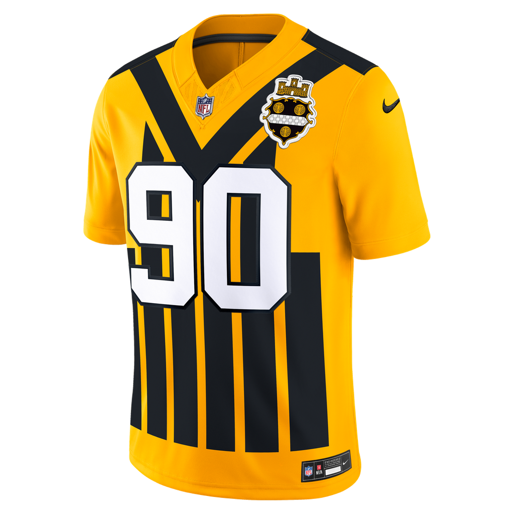 Pittsburgh Steelers T.J. Watt Gold Alternate Vapor F.U.S.E. Stitched Limited Jersey product image 2, provided for visual