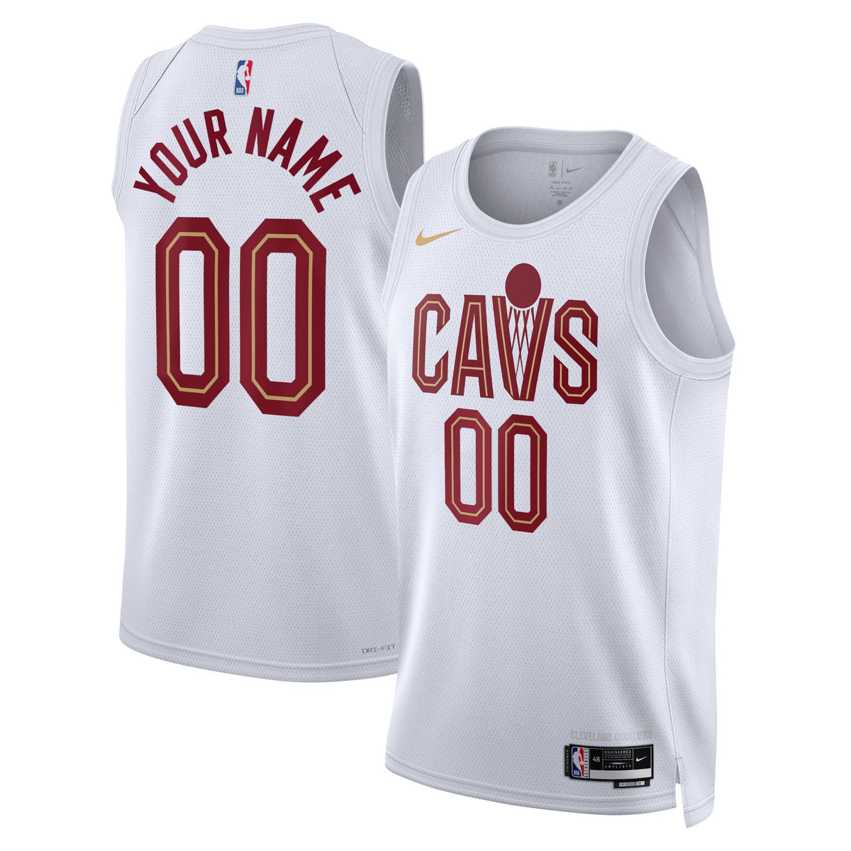 Cleveland Cavaliers Association Swingman Basketball Jersey - Custom - Unisex product image 1, provided for visual reference