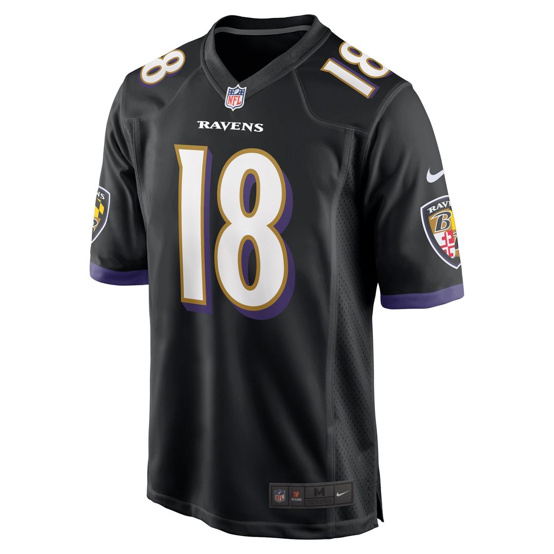 Baltimore Ravens Roquan Smith Black Alternate Game Jersey product image 2, provided for visual reference and product detail