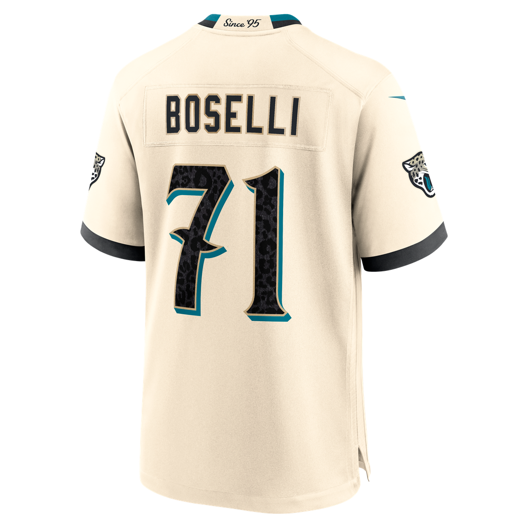 Jacksonville Jaguars Tony Boselli Natural 2026 Rivalries Collection Game Jersey product image 3, provided for visual