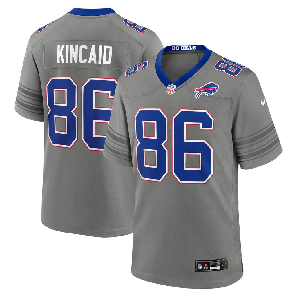 Buffalo Bills Dalton Kincaid Gray Nickel City Game Jersey product image 4, provided for visual reference and product detail
