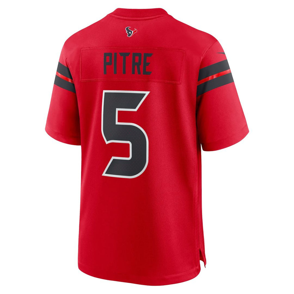 Houston Texans Jalen Pitre Red Alternate Game Jersey product image 3, provided for visual reference and product detail review