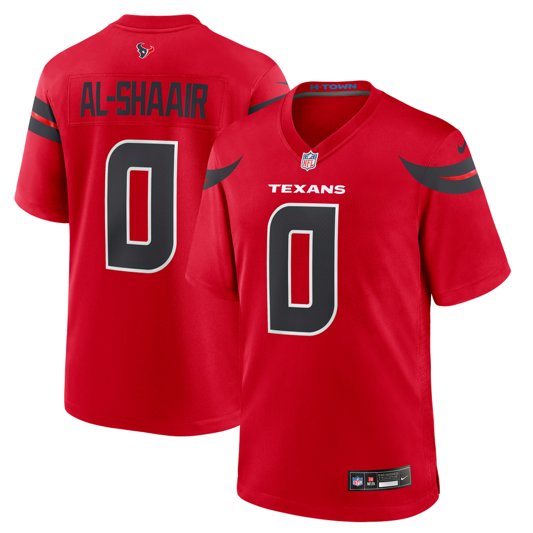 Houston Texans Azeez Al-Shaair Navy Team Game Jersey product image 13, provided for visual reference and product detail