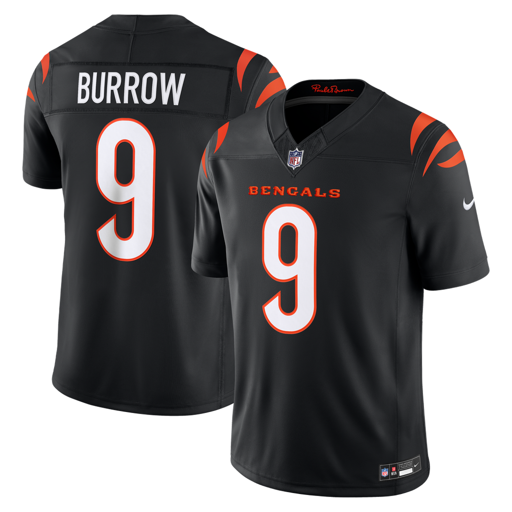 Cincinnati Bengals Joe Burrow Orange Alternate Vapor F.U.S.E. Stitched Limited Jersey product image 7, provided for visual