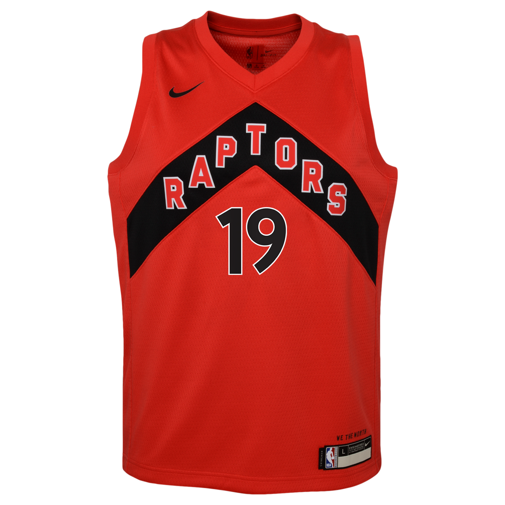 Jakob Poeltl Toronto Raptors Icon Edition Swingman Jersey - Red - Youth product image 3, provided for visual reference and