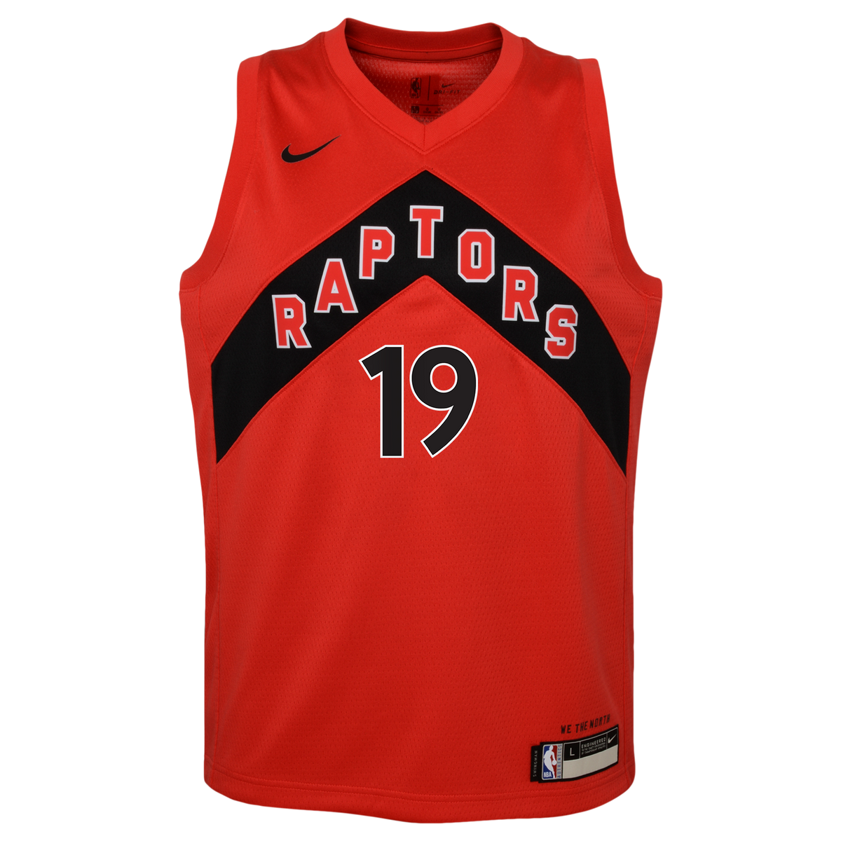 Jakob Poeltl Toronto Raptors Icon Edition Swingman Jersey - Red - Youth product image 3, provided for visual reference and