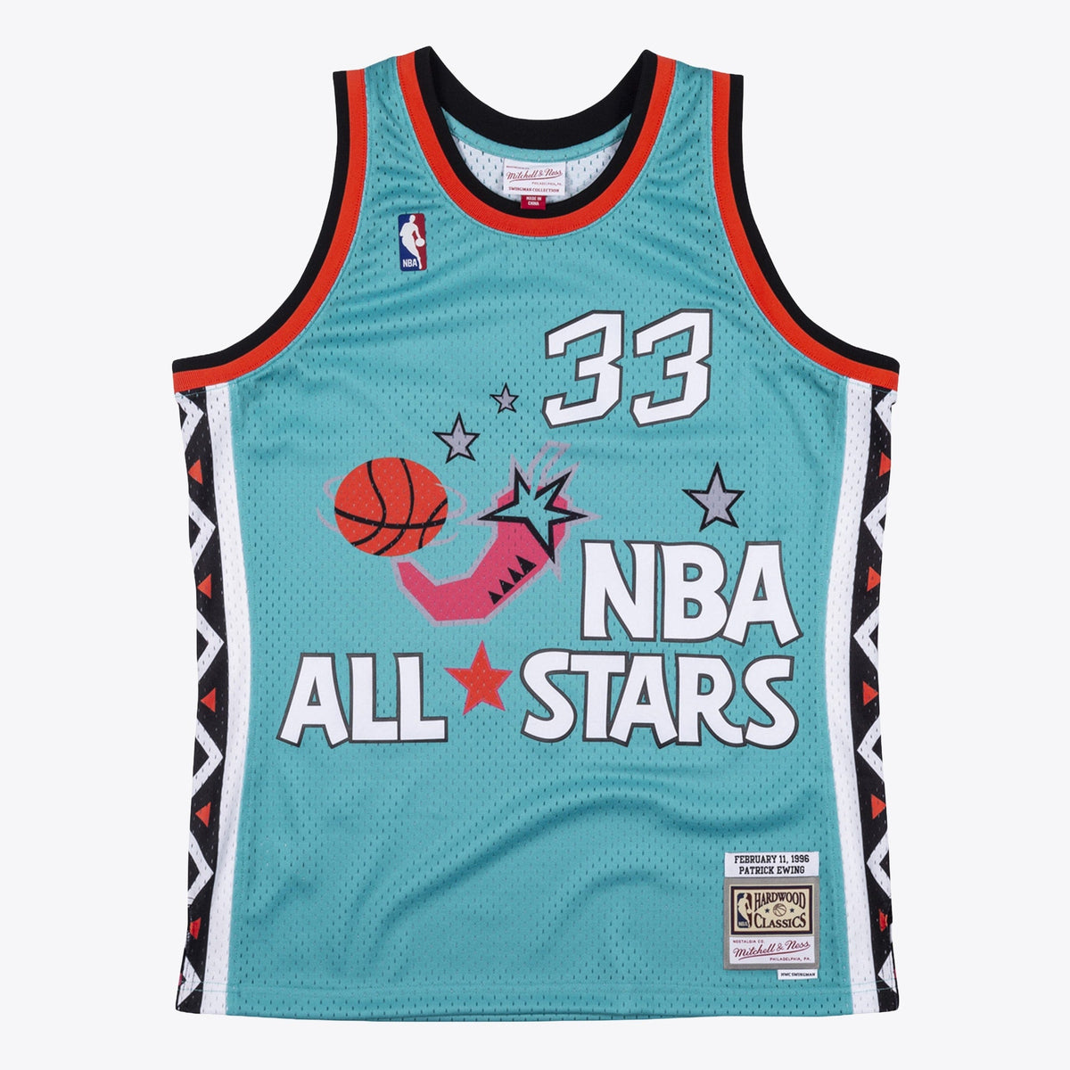 Patrick Ewing New York Knicks 1996 All-Star Authentic Swingman Jersey - Teal product image 3, provided for visual reference