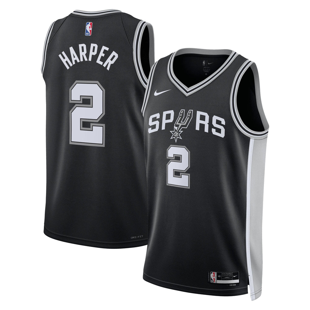 Dylan Harper San Antonio Spurs 2025 Icon Edition Swingman Jersey - Black - Unisex product image 1, provided for visual