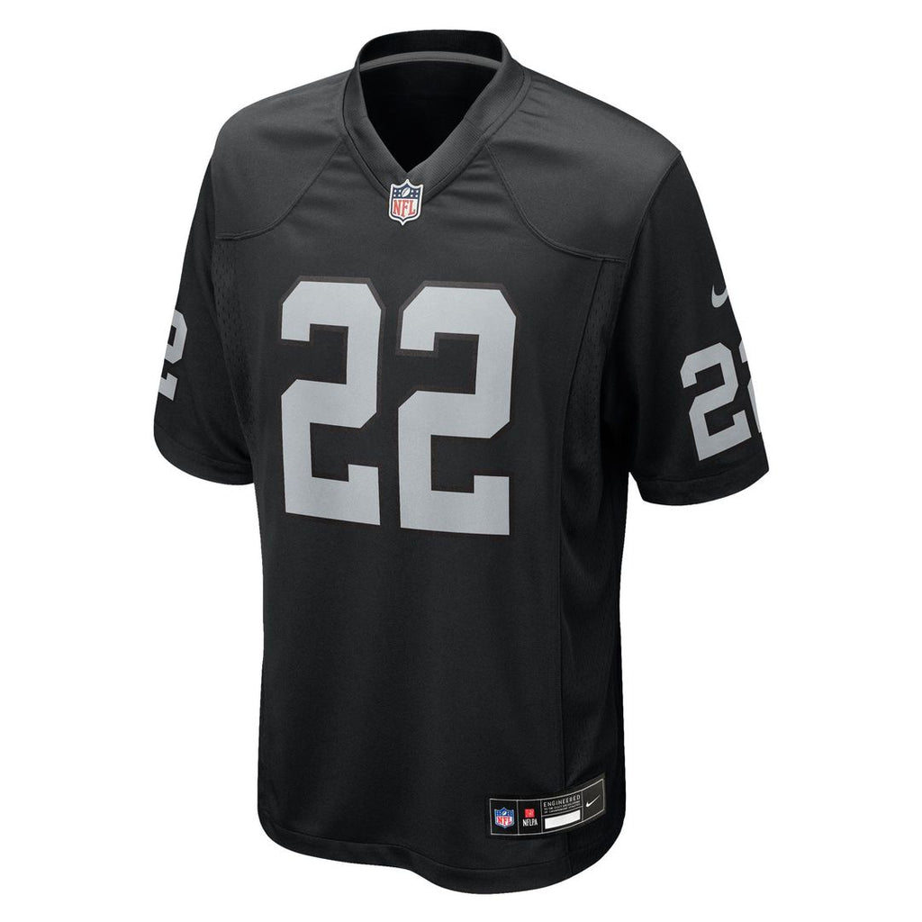 Las Vegas Raiders Eric Stokes Black Team Game Jersey product image 2, provided for visual reference and product detail review