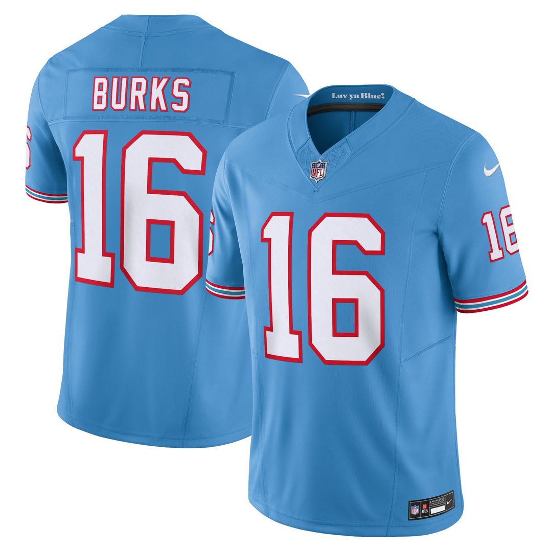 Tennessee Titans Treylon Burks Light Blue Vapor F.U.S.E. Limited Jersey product image 1, provided for visual reference and
