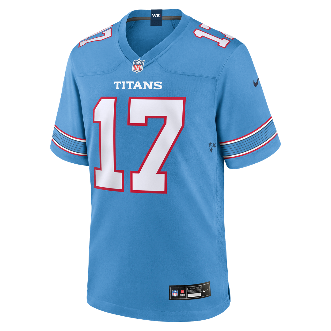 Tennessee Titans Chimere Dike Light Blue Team Game Jersey product image 2, provided for visual reference and product detail