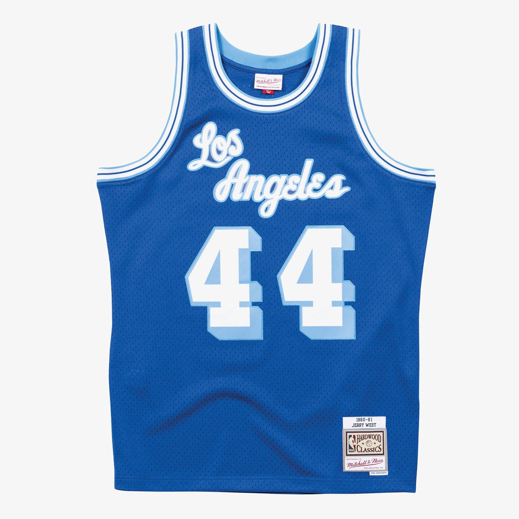 Jerry West Los Angeles Lakers 1960-61 Swingman Road Jersey product image 2, provided for visual reference and product detail