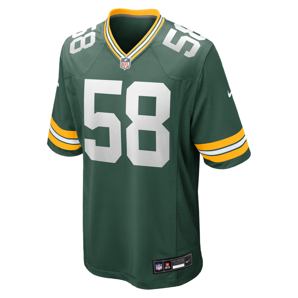 Green Bay Packers Isaiah McDuffie Green Game Jersey product image 2, provided for visual reference and product detail review