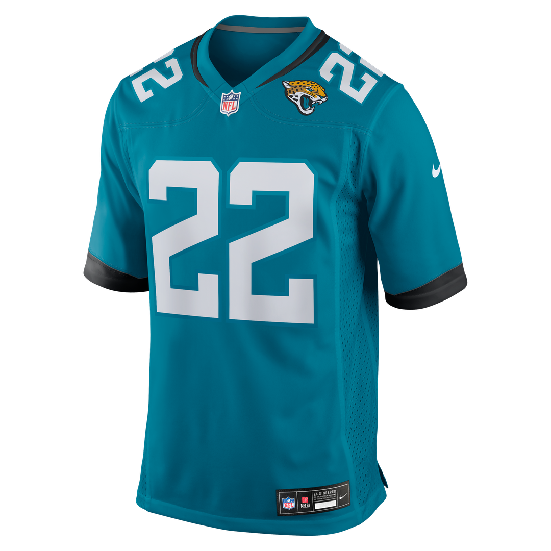 Jacksonville Jaguars Jarrian Jones Teal Team Game Jersey product image 2, provided for visual reference and product detail