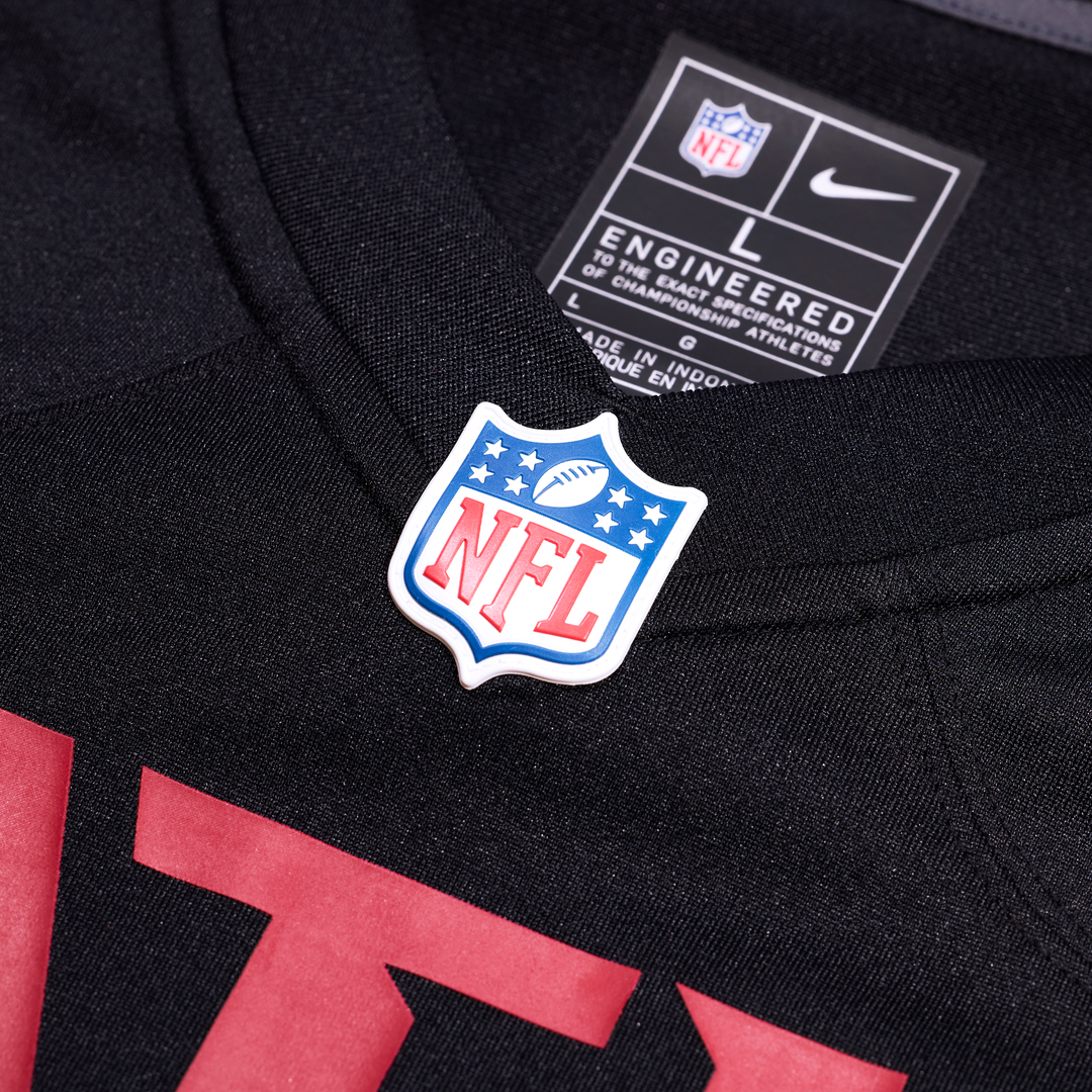Atlanta Falcons Leonard Floyd Black Team Game Jersey product image 4, provided for visual reference and product detail review