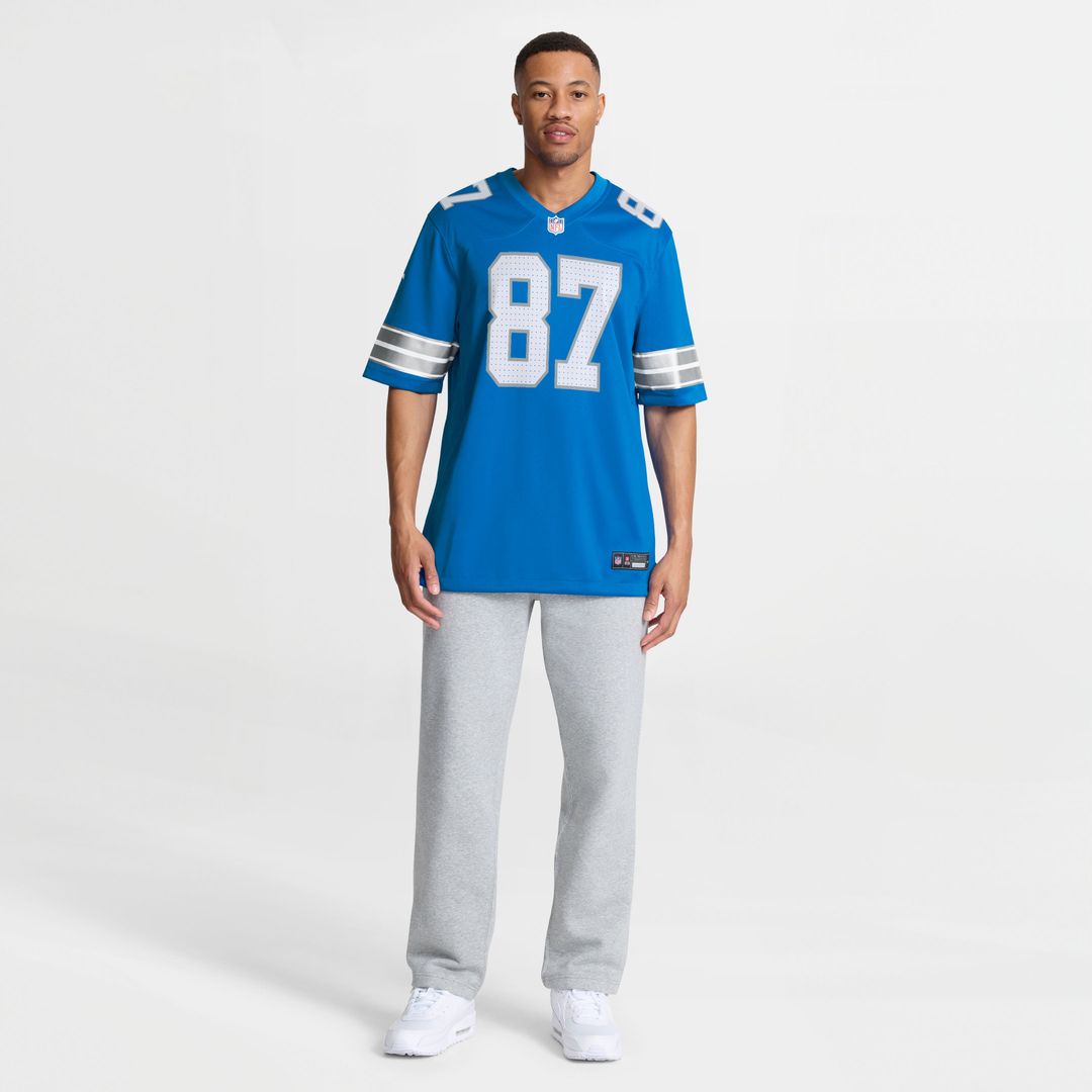 Detroit Lions Sam LaPorta White White Game Jersey product image 10, provided for visual reference and product detail review