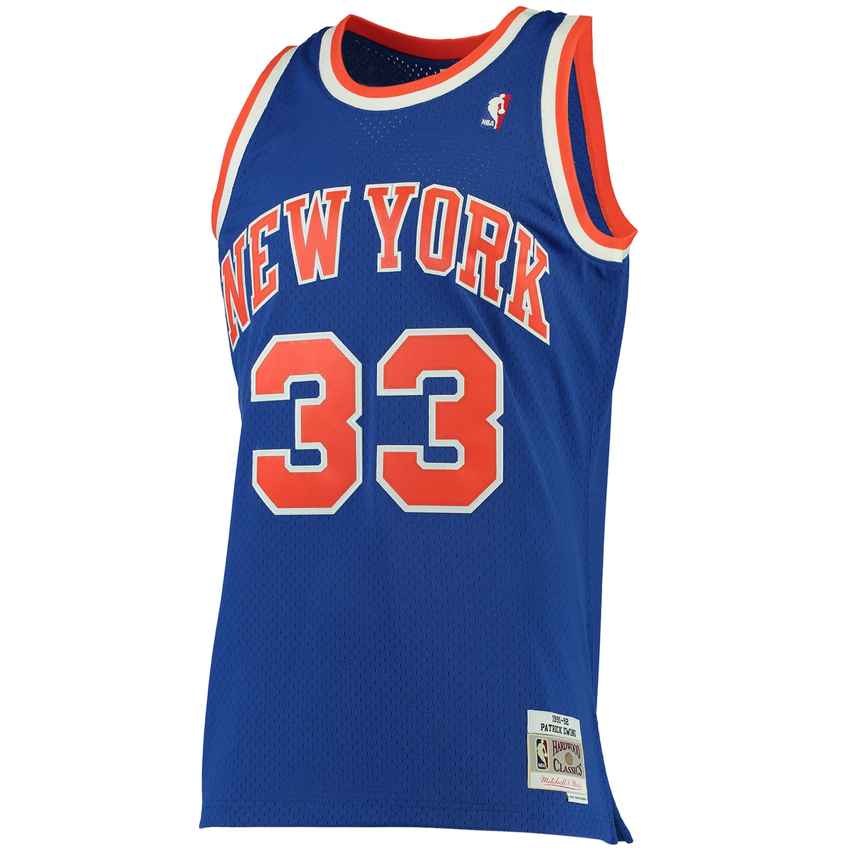 New York Knicks Patrick Ewing Mitchell & Ness Blue 1991/92 Hardwood Classics Swingman Jersey for Men product image 3,