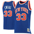 New York Knicks Patrick Ewing Mitchell & Ness Blue 1991/92 Hardwood Classics Swingman Jersey for Men product image 1,